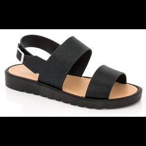 Women’s Rasolli Galy black sandals. Size 9